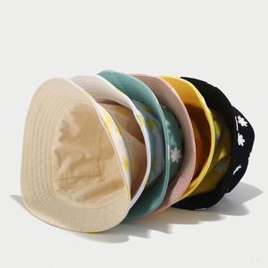 Wholesale Flower Pattern Print <b>Bucket</b> <b>Hat</b> Double-Side-Wear <b>Reversible</b> Fisherman Cap Sombrero Pescador Promotion Gift Custom logo - Product Image 3