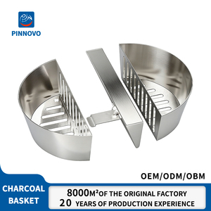 Panier à charbon de bois amélioré en acier inoxydable Pinnovo, support de briquettes de charbon de bois de remplacement pour les grills à bouilloire - Product Image 2