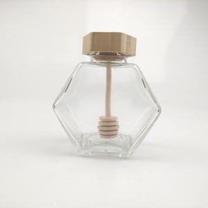 Best Selling High Borosilicate Glass Container <b>Honey</b> Jar clear Glass Food Storage Jar and Bottle with Airtight Bamboo Lid - Product Image 5
