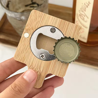 Runder Holz-Flaschenöffner Schlüsselanhänger mit Individueller Gravur Bierflaschenöffner Schlüsselring mit Bedrucktem Design Logo Flaschenöffner