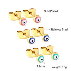 Juego de Aretes de Acero Inoxidable con Baño de Oro, Hipoalergénicos, para Unisex, Precio al por Mayor - Product Image 2