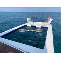 Parc aquatique de loisirs, piscines flottantes antidérapantes pour yachts, plateforme de baignade gonflable pour bateaux de plaisance