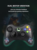 DATA FROG - Control Inalámbrico USB de 6 Colores con Función de Vibración, Compatible con Juegos de Xbox 360/PC