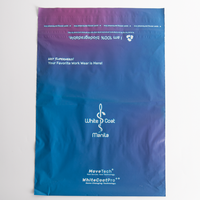 Sac d'expédition en polyéthylène biodégradable à double fermeture avec pochette, personnalisable pour documents et envois postaux
