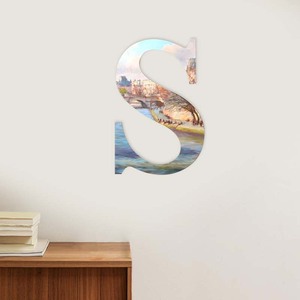 Madera contrachapada sin terminar Letra cortada con láser <span class=keywords><strong>Letras</strong></span> de pared grande Letra del alfabeto de madera - Product Image 4