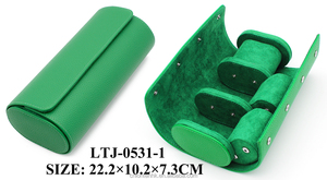 Nhà Máy Tùy Chỉnh Sang Trọng 3 Khe Cắm Hiển Thị Đồng Hồ Chủ Lưu Trữ Tổ Chức Hộp PU Da Bao Bì Du Lịch Trường Hợp Hộp Đồng Hồ Cuộn - Product Image 3