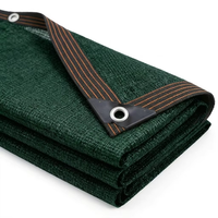 Toile d'ombrage verte en HDPE à bords renforcés, œillets métalliques durables, résistante aux UV, tricotée chaîne, pour couverture extérieure de patio, pergola, jardin