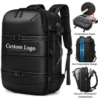 Sac à dos de voyage extensible à compression sous vide avec pompe à air automatique à un clic, étanche, double ports USB, vente en gros pour les voyages en plein air