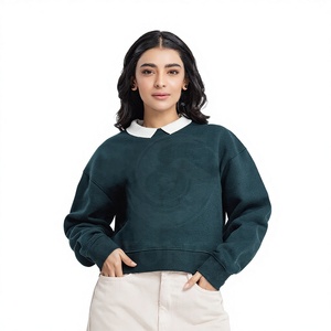 Sweat-shirt pour femmes tendance, mélange de coton de qualité supérieure, manches longues, tenue décontractée pour un style urbain moderne - Product Image 1