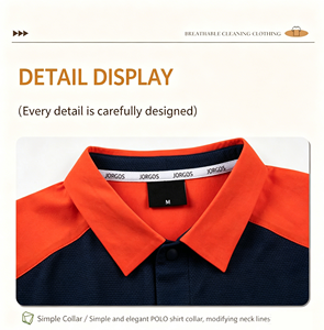 Camisetas Polo Unisex de Manga Corta con Bloques de Color, Logotipo Personalizado, Secado Rápido, Malla Transpirable, 100% Poliéster, Uniformes Regulares para Hoteles - Product Image 3