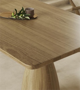 Rắn gỗ hàng đầu ăn uống bàn bên <span class=keywords><strong>8</strong></span> chỗ ngồi đặt sang trọng hiện đại chân cà phê tự nhiên bữa ăn tối bằng gỗ vuông bàn ăn - Product Image 4