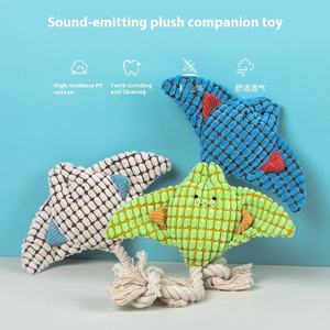 Durable Teeth Grind Cute Pet Plush Tug Toy Bite-Resistant Puppy Molar Training Interactive Dog Squeaky Chew Toy With Cotton <b>Rope</b> - Product Image 1
