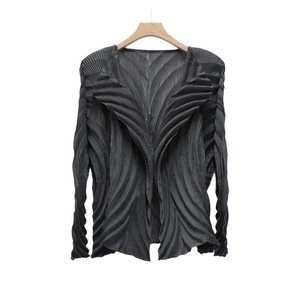 Top <span class=keywords><strong>moda</strong></span> donna di alta qualità Design irregolare top Casual giacca a pieghe Miyake diretta alla fabbrica - Product Image 6