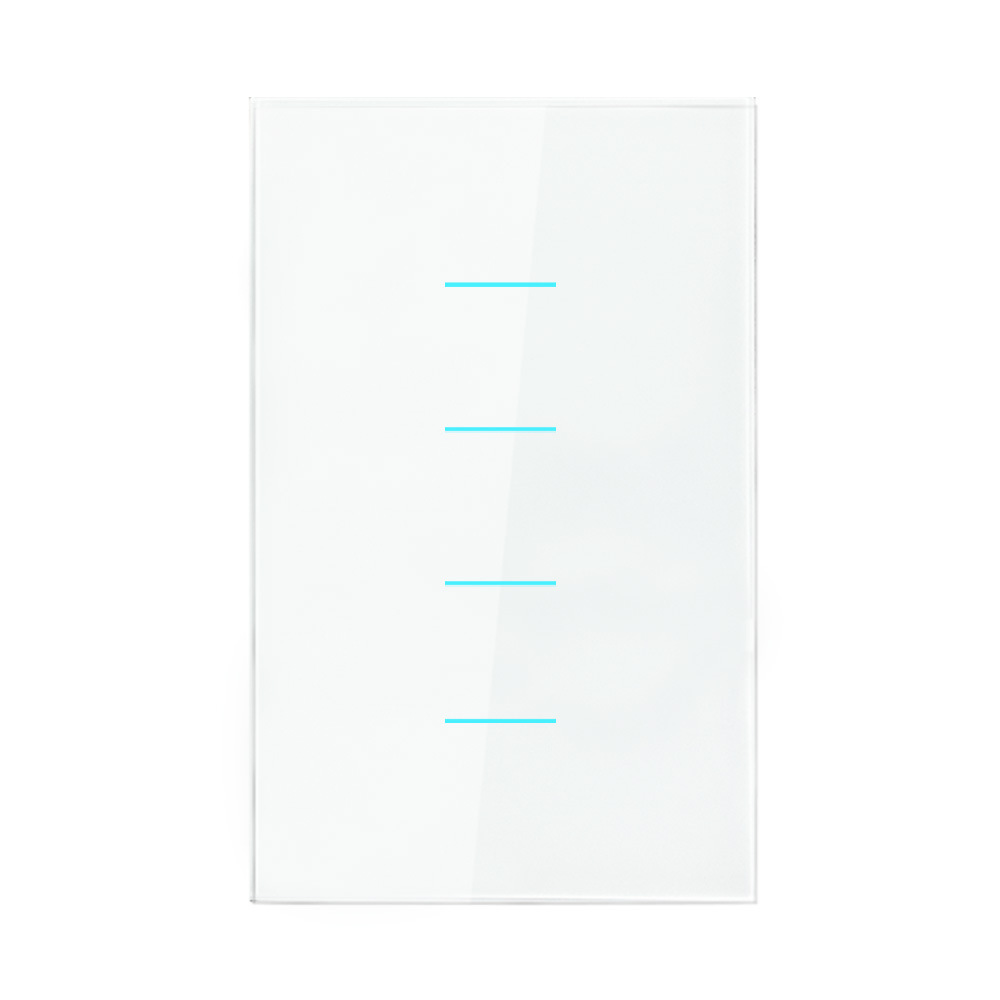 Zigbee 4Gang negro con línea neutra