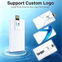 Memoria USB con Forma de Tarjeta Tipo-C + USB-A USB 2.0 16GB 32GB 64GB Memoria Portátil para Teléfono, Laptop y Tablet