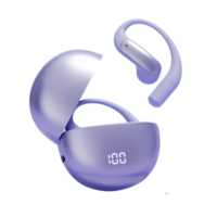 Écouteurs sans fil OWS à crochet d'oreille avec étui de charge compact, affichage numérique, format de poche facile à transporter, pour le sport, Bluetooth 5.4, IPX-2