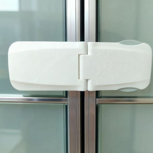 Serrure d'angle de tiroir de sécurité pour bébé facile à installer Armoire blanche en plastique Serrures de sécurité pour enfants - Product Image 1