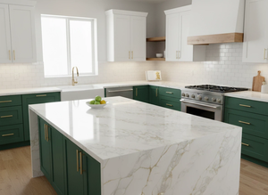 Losas Grandes de Cuarzo Dorado de Vietnam - Solución Moderna de 20 mm de Espesor para Cocinas, Baños y Encimeras de Hoteles - Product Image 4