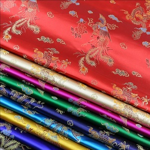 เส้นด้ายโลหะมังกรฟีนิกซ์ผ้าแจ็คการ์ดแบบดั้งเดิมจากประเทศจีน - Product Image 1