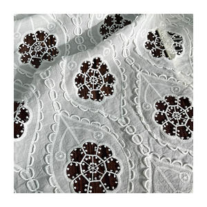 Женская юбка из домашнего текстиля с 3D-эффектом лепестков, ткань брокат, крашеная пряжа, вышитый хлопок, геометрический узор, средней плотности - Product Image 4