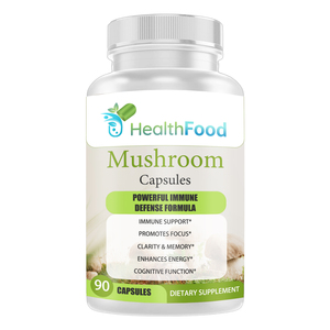 Fast Absorption Organic Mushroom Capsules Boost Immunity Support Cognitive Function Mushroom <b>Blend</b> Supplement for Adults - Product Image 1