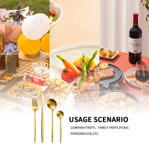 GEMEI Restaurant-Grade, Home Budget Vaisselle Portugaise 410 Set <span class=keywords><strong>de</strong></span> <span class=keywords><strong>Couverts</strong></span> <span class=keywords><strong>de</strong></span> Luxe - Product Image 4