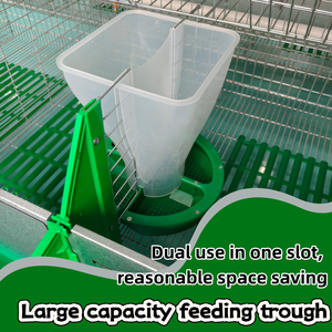 กรงกระต่ายสองแถวชุบสังกะสีแบบจุ่มร้อนติดกับบ้านกระต่าย2ชั้น16เซลล์ - Product Image 3