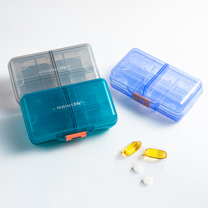 กล่องยาพลาสติกใสขนาดเล็กพกพาได้กล่องจัดระเบียบยากันเด็กสำหรับเดินทาง - Product Image 3