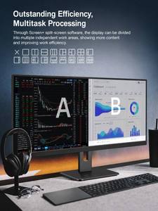 Monitor de Oficina Ultrapanorámico Q34P2C con Resolución <span class=keywords><strong>2560x1080</strong></span>, Pantalla IPS de 75Hz, PBP, PIP, KVM, USB C, Carga de 65W y Soporte BT - Product Image 4