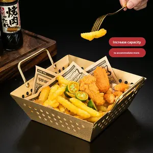 Panier de cuisson en acier inoxydable grand format, antiadhésif, compatible lave-vaisselle, avec poignée, pour légumes, fruits de mer, brochettes, camping en plein air, barbecue - Product Image 3