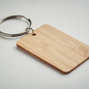 Porte-clés en bambou ANGLEBOO, merchandising durable - Product Image 1