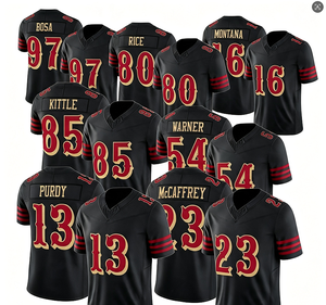 Nouveau maillot pour hommes des San Francisco 49, numéro 13 #   Purdy 54 #   Warner 23 #   McCaffrey85 #   Maillot de football américain Kittle VP 97 Bosa Sewing - Product Image 1
