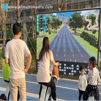 Simulador de Ciclismo Virtual, Máquina de Juego de Carreras de Bicicletas, Deporte al Aire Libre, Gimnasio, Pantalla Táctil LCD Grande Impermeable, Señalización para Kiosco