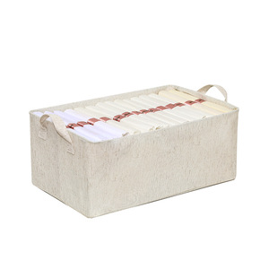 Organisateur de placard <span class=keywords><strong>pour</strong></span> bébé, boîte en coton pliable multifonctionnelle à double compartiment avec poignées intégrées <span class=keywords><strong>pour</strong></span> vêtements modernes - Product Image 5
