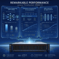 Serveur en rack ThinkSystem SR860 V3 4U pour la virtualisation de base de données SAP HANA en mémoire, l'IA, le calcul haute performance (HPC), 16 To DDR5