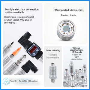 सार्वभौमिक दबाव ट्रांसमीटर डिजिटलीकरण सटीकता वायु दाब पानी पंप दबाव ट्रांसमीटर सेंसर Display4-20mA Rs485 - Product Image 4