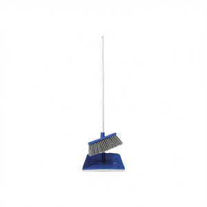 Juego de escoba y recogedor Sorex de 90 cm, azul y plateado, herramienta para limpieza de pisos - Product Image 2