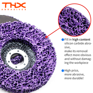 Bande abrasive violette de 5 pouces et disque propre disque de coupe 125 disque de décapage de peinture bleu avec support en fibre de verre pour le meulage de la rouille - Product Image 3