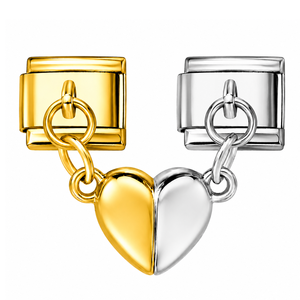 <b>Couple</b> Heart Fashion Magnetic Attraction Removable Pendant Love Link Stainless Steel Italian Charm <b>Bracelet</b> Jewelry DIY Making - Product Image 6