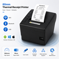 Printer Thermal WiFi 80mm Terlaris, Kecepatan Tinggi 260mm/s, Kompatibel dengan Loyverse untuk Restoran, Retail & Pengiriman Makanan