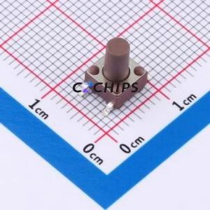 TSB06331-090D332DH-R0500 Tactile Switch SMD-4P,6.1x6.1mm Switch Single Pole Single Throw Round Button 1.8N 6.1mm - Product Image 1