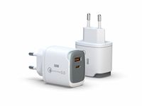 شاحن كهربائي USB بقوة 20 واط مع تقنية PD وQC3.0 للشحن السريع، محول طاقة محمول بشعار مخصص للهواتف الذكية والساعات الذكية
