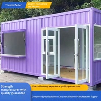 Maisons préfabriquées mobiles résidentielles en verre, modèle 3*6*2.8, grandes conteneurs ondulés ignifuges, Jiangsu Zhejiang Shanghai