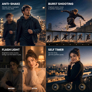 Appareils photo numériques reflex CCD Inskam OEM 1080P 16MP 4K <span class=keywords><strong>HD</strong></span> avec écran de 3 pouces, zoom 16x, USB Type-C, écran rotatif à 180° pour la photographie - Product Image 5