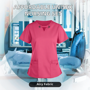 Unisex High Quality Nursing <b>Scrub</b> Sets Breathable Rayon Fabric Customized Style Anti-Pilling Logo Quick Dry 2026 Best Price - Product Image 2