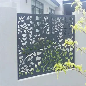 Paneele plus Pfosten voller Zaun Laserschnitt Kunstbildschirm Outdoor Metallzaun Raumteiler