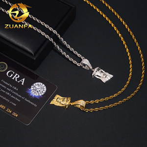 Prix de gros Jésus Moissanite Pendentif Hip Hop Iced Out Design 925 Sterling Silver Plaqué Or Moissanite Pass Diamond Tester - Product Image 4