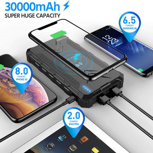 แบตสำรอง Lovehu ความจุ 36000mAh ชาร์จเร็ว PD18W พลังงานแสงอาทิตย์ แบบพกพา สำหรับโทรศัพท์และแท็บเล็ต - Product Image 1