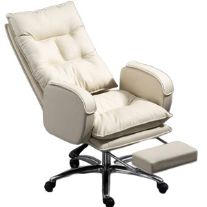 Leather Computer <b>Chair</b> Comfortable Sedentary Household Reclining <b>Study</b> Desk <b>Chair</b> Boss <b>Chair</b> Backrest Swivel Ergonomic Modern - Product Image 3