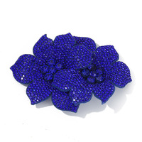 Perles en strass motif pour vêtements, patchs en dentelle, appliques florales 3D, fournitures de fabrication de bijoux thermocollantes